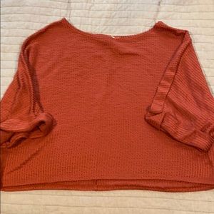 Rust Colored Loose Fit Crop